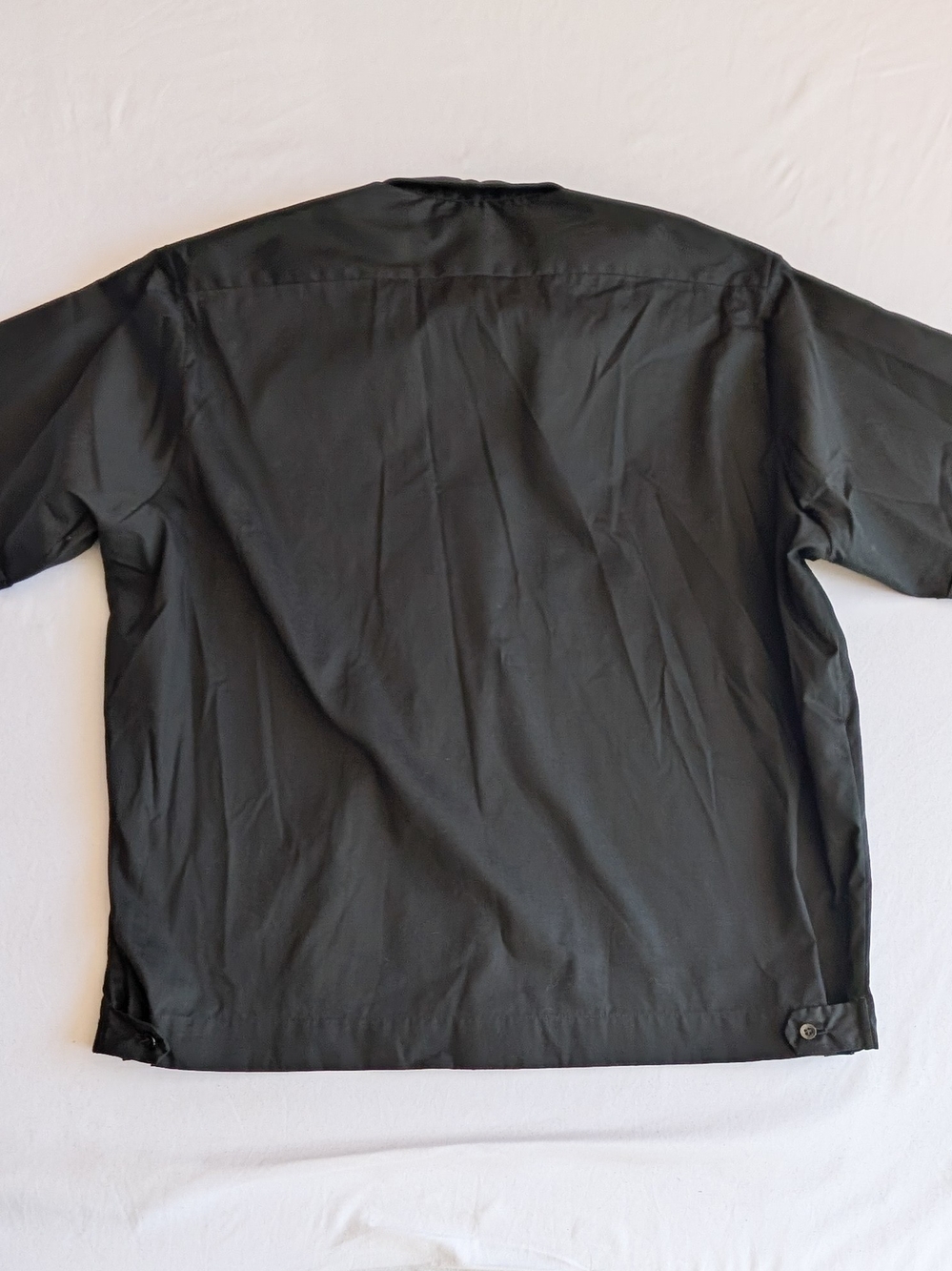 VTG R.J. Toomey Co. Size 17" Black Short Sleeve Button Up Priest USA With Tab - Picture 7 of 11